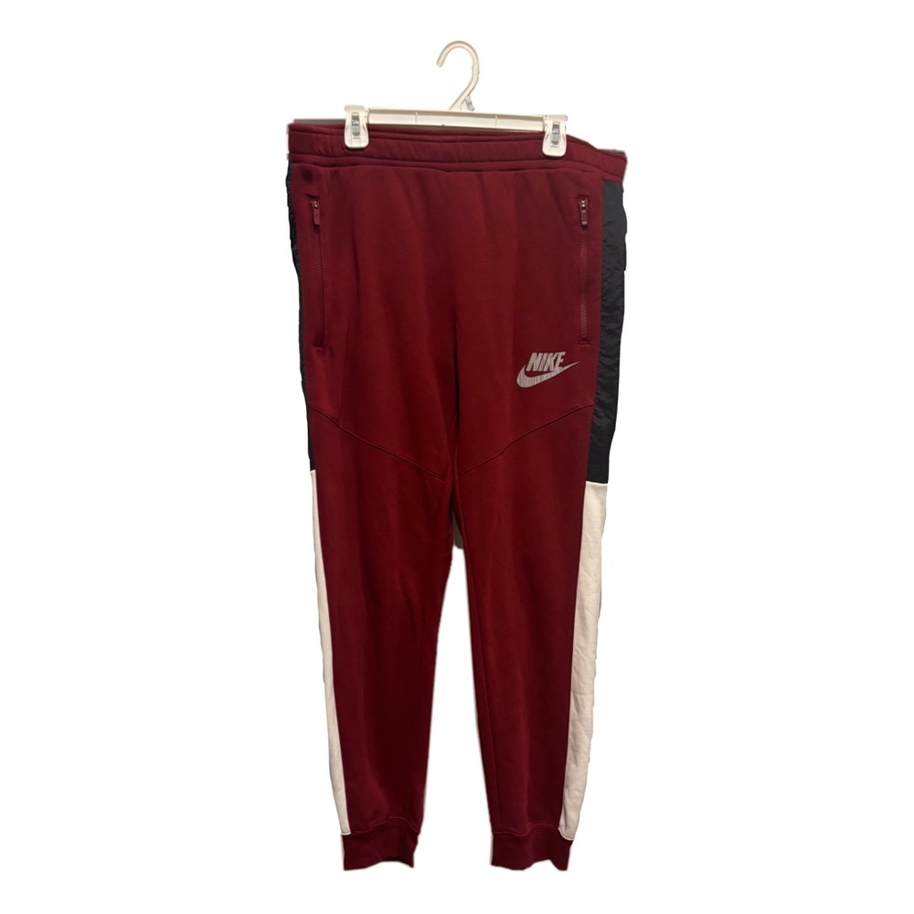 Nike Men’s Burgundy and Black Joggers